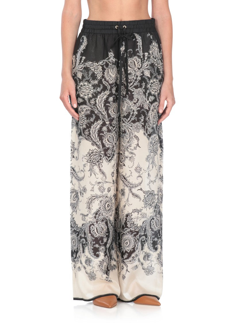 Zimmermann Ivory Silk Pants