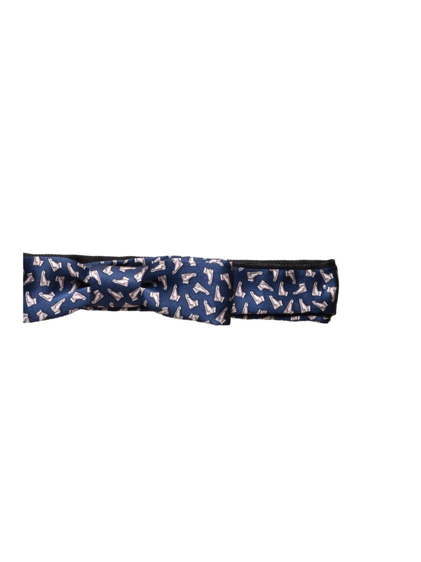 Lanvin Multicolore Silk Bow Tie With Vibrant Pattern And Adjustable Band