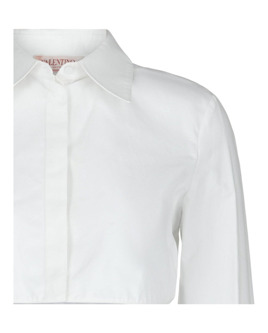 Valentino Cropped Cotton Poplin Shirt