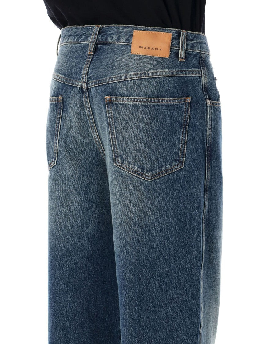 Isabel Marant Jorje Wide-Leg Cotton Jeans