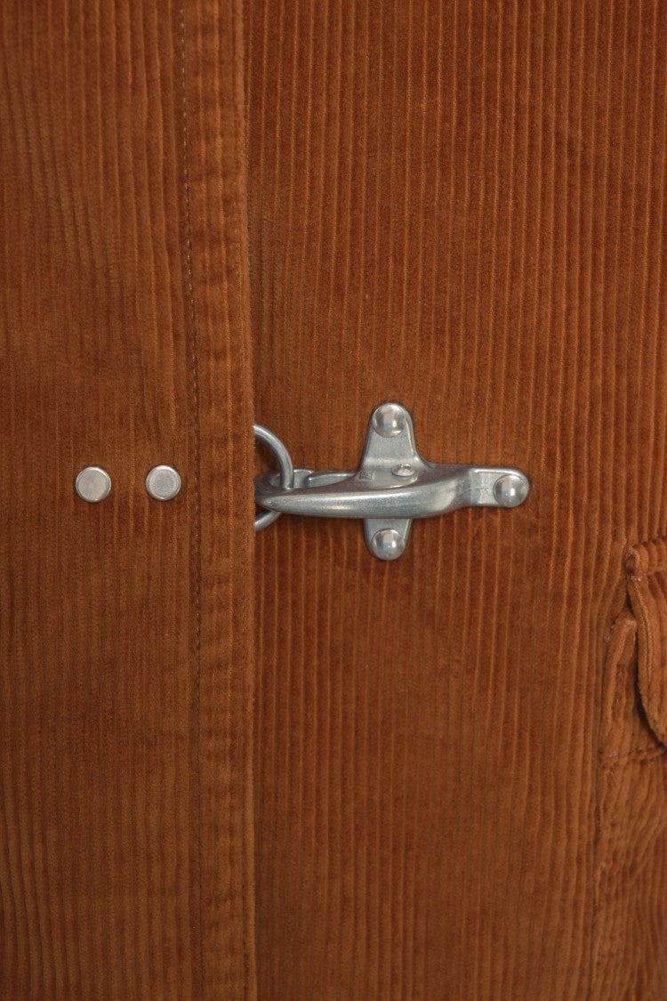 Fay Corduroy Jacket With Hook Closure And Flap Pockets