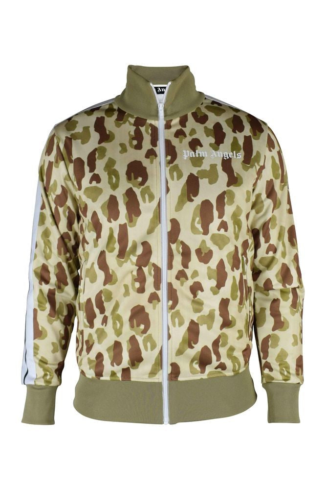 Palm Angels Brown And Khaki Spotted Bomber