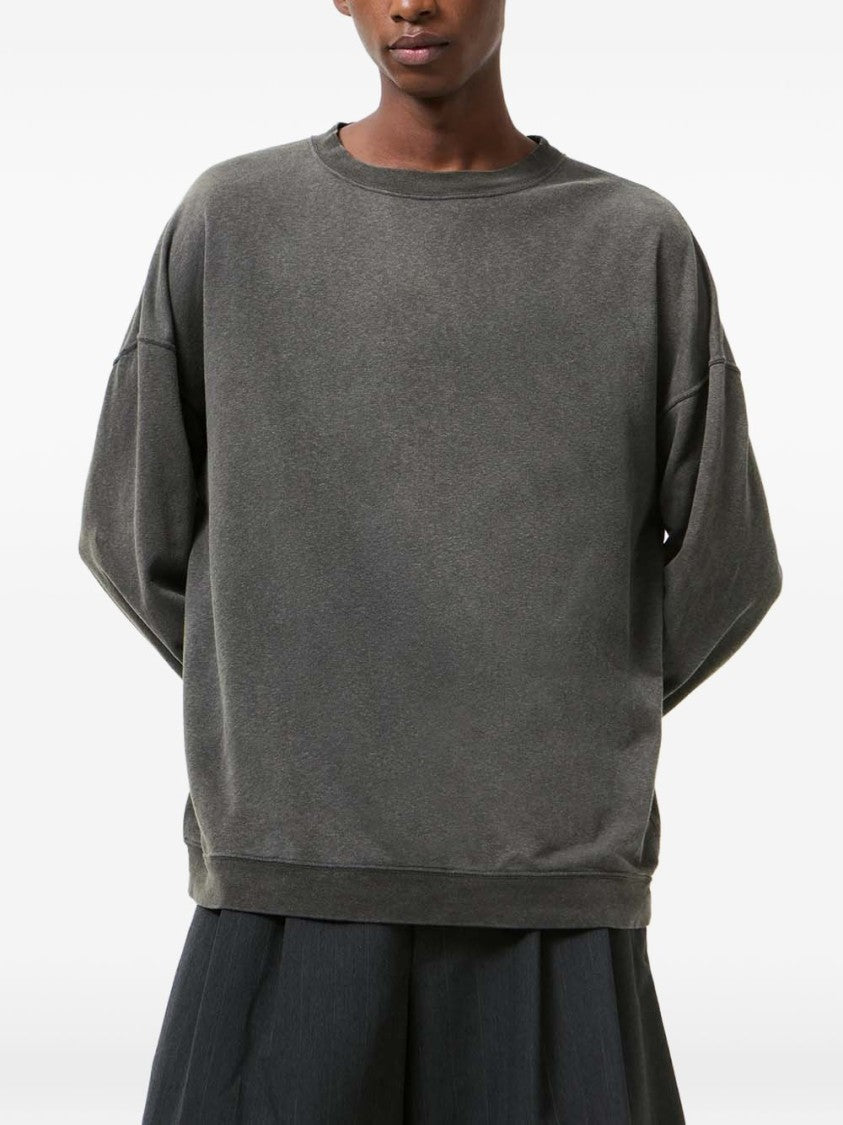 Our Legacy Grey Boxy Ribbed Knit Sweater