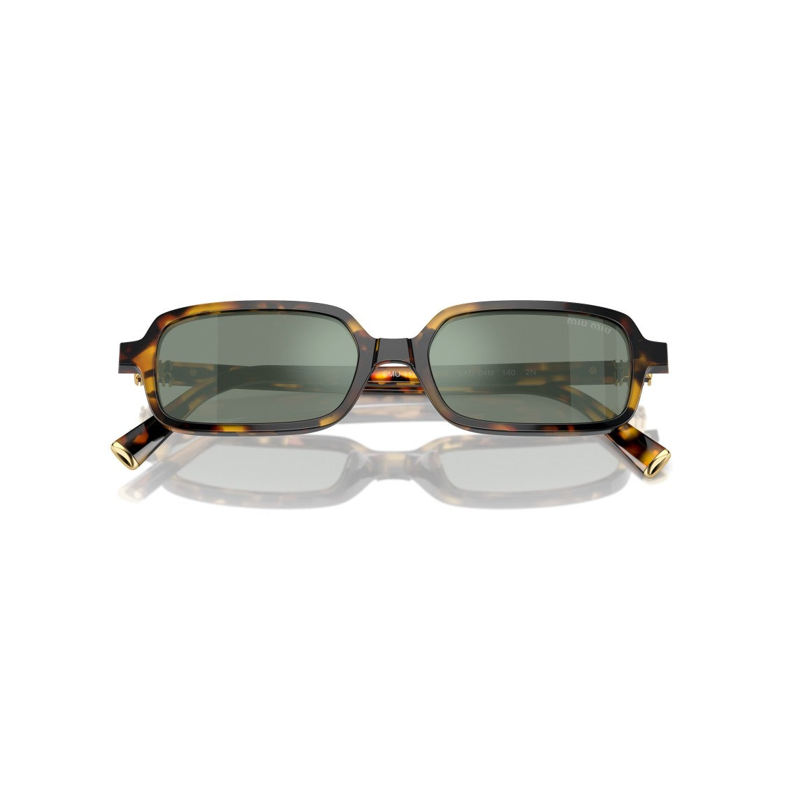 Miu Miu 0Mu 11Zs Rectangular Tortoiseshell Acetate Sunglasses