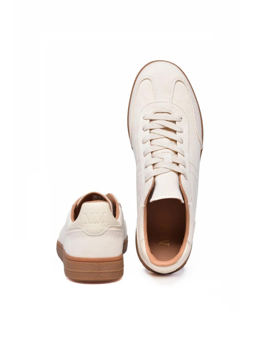 Mm By Max Mara White Minimalist Canvas Sneakers