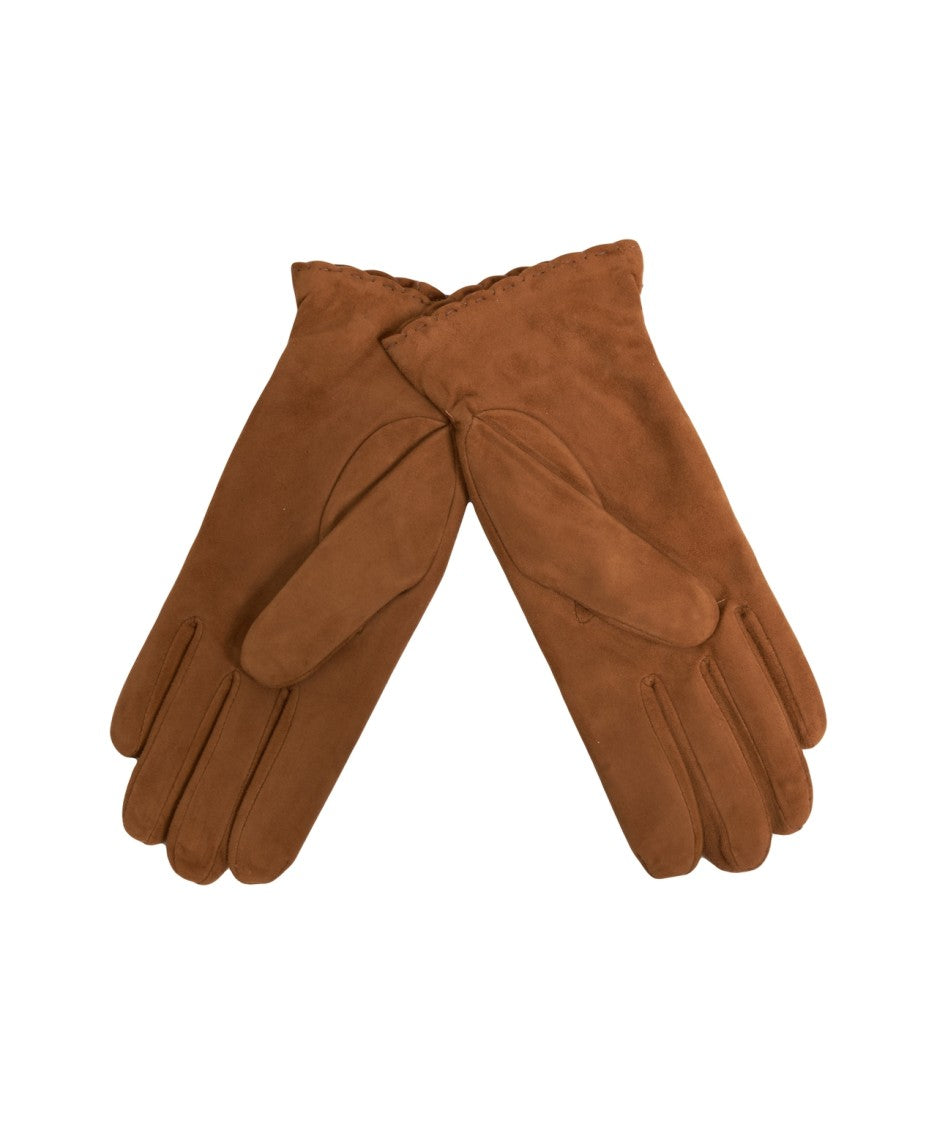Orciani Refined Suede Gloves With Gathered Wrist Detail