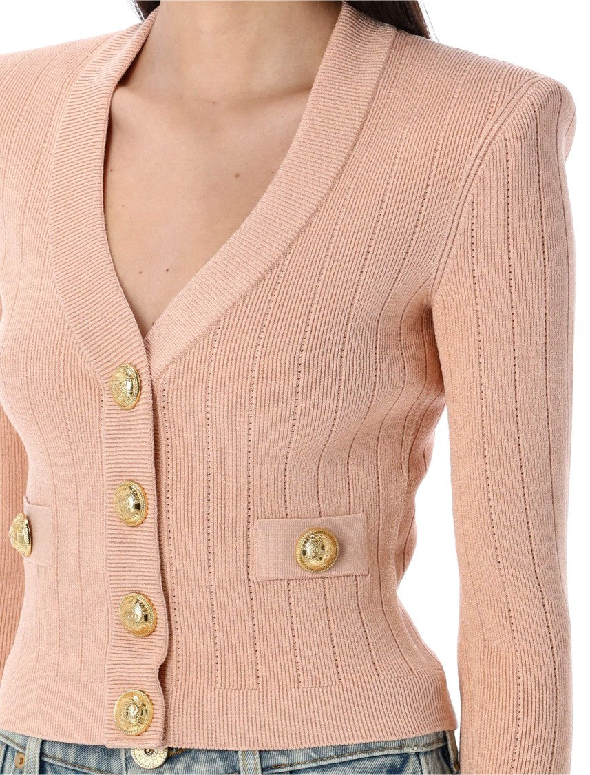 Balmain Classic V Neck Cardigan