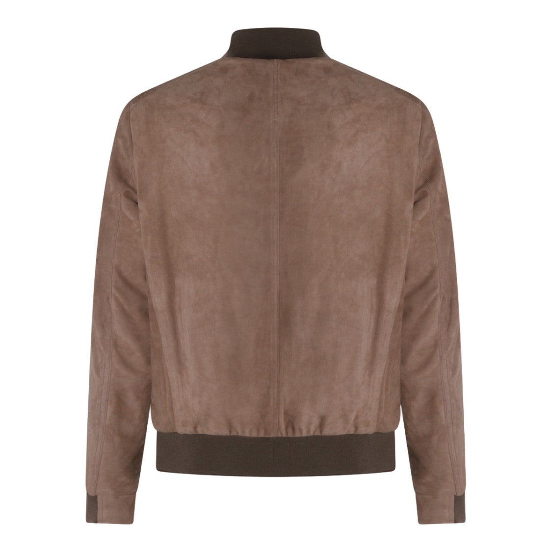 Moorer Soft Suede Jacket With Ribbed Collar
