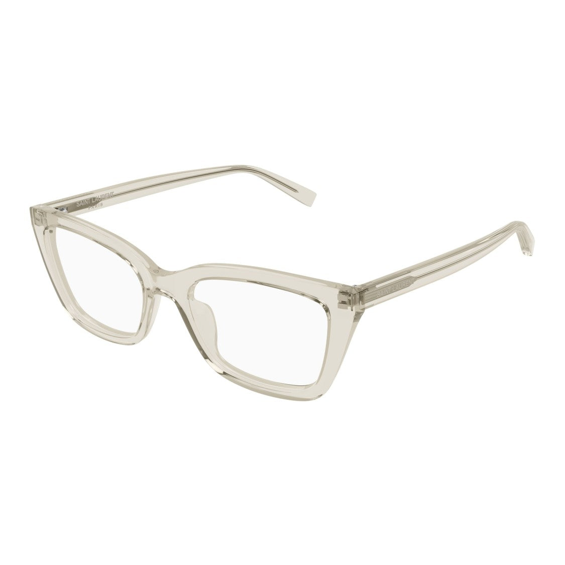 Saint Laurent Oversized Square Frame Sunglasses In Translucent Recycled Acetate