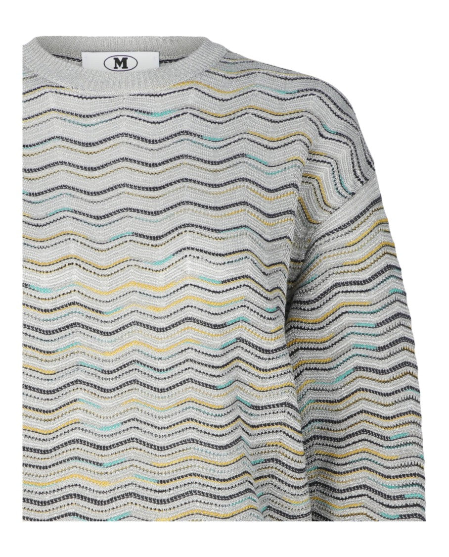 M Missoni Metallic Crochet-Knit Cotton-Blend Sweatshirt