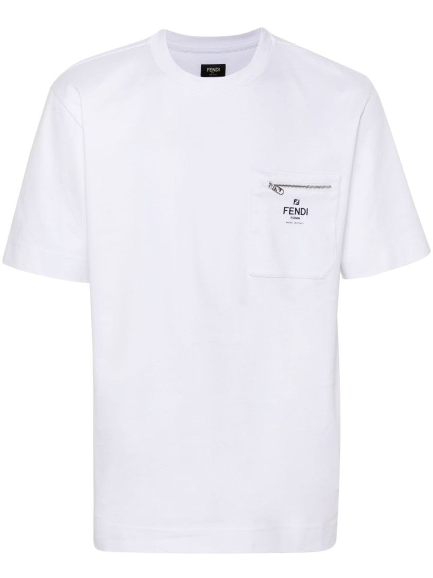 Fendi Logo-Print Cotton T-Shirt