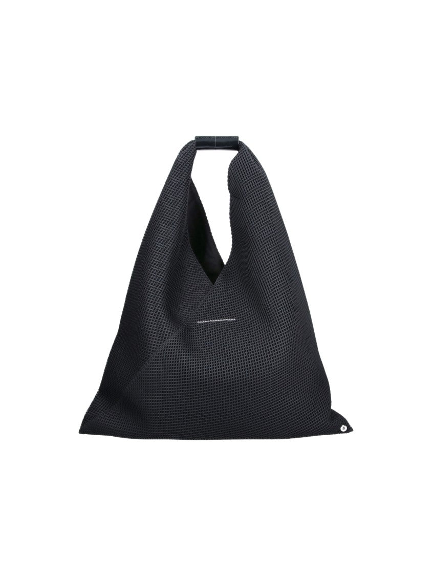 Mm6 By Maison Margiela Black Japanese Grid Pattern Shoulder Bag