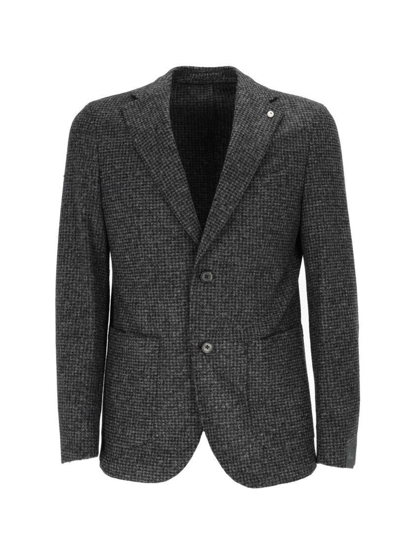 Brando-Lubiam Tailored Jacket With Subtle Checkered Pattern And Slim Fit
