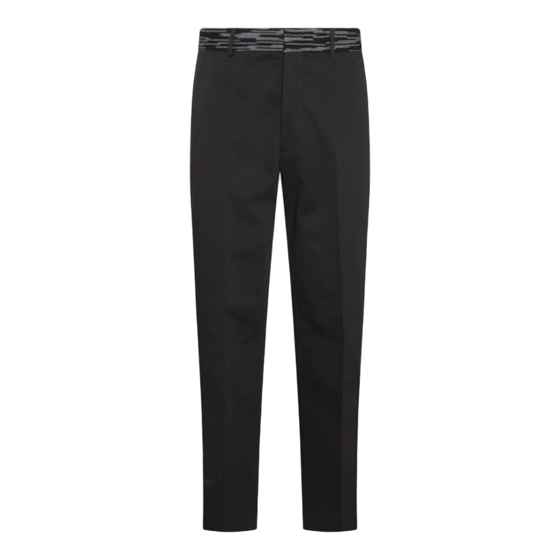 Missoni Tailored Trousers With Distinctive Patterned Waistband