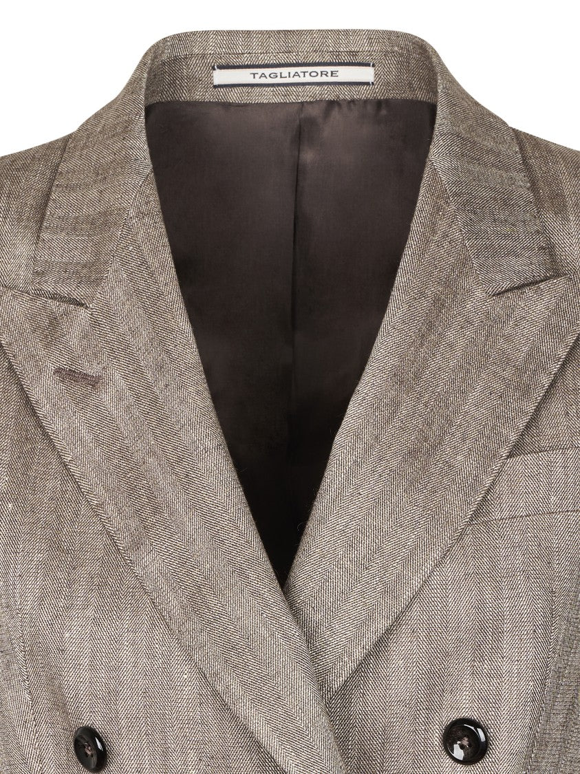 Tagliatore Parigi Double-Breasted Notch Lapel Tailored Blazer