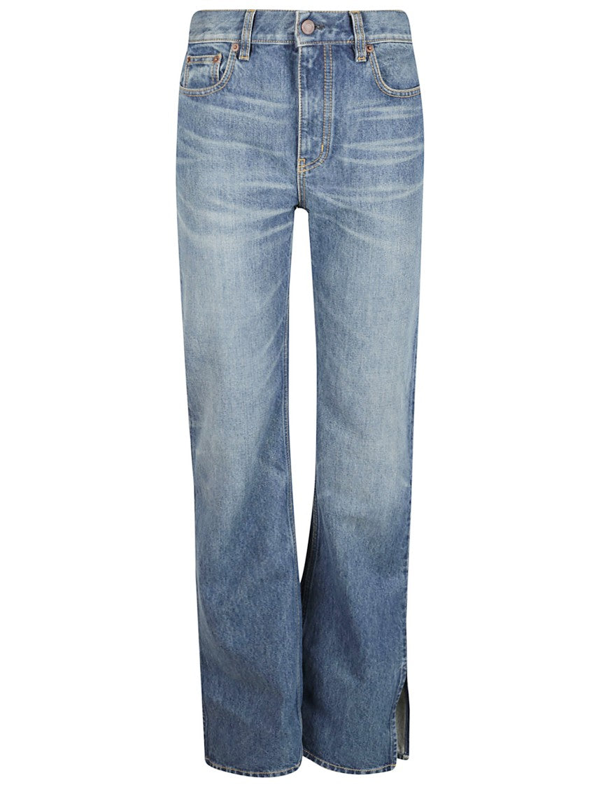 Chloé Indigo Wash Straight-Leg Jeans With Vented Hem