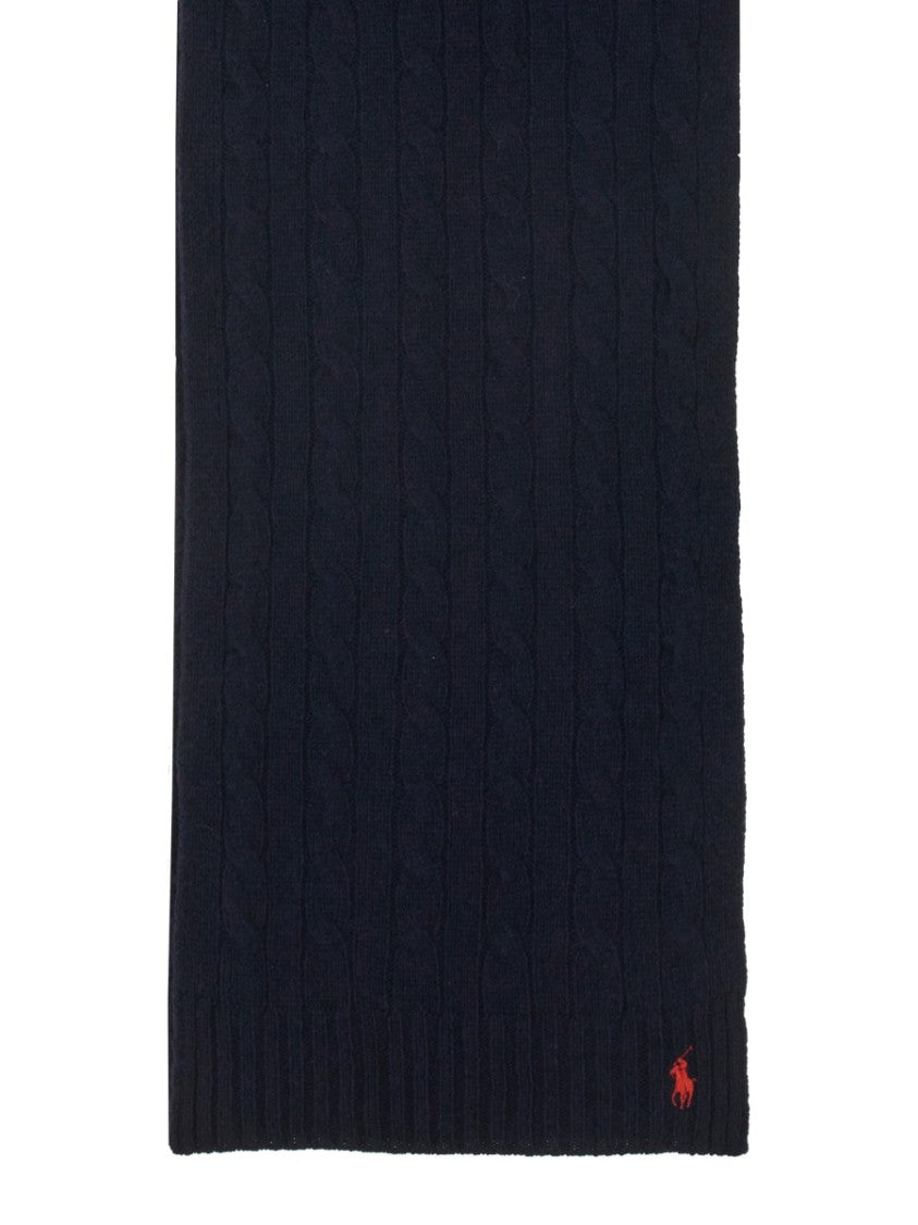 Polo Ralph Lauren Cable Knit Wool-Cashmere Blend Scarf
