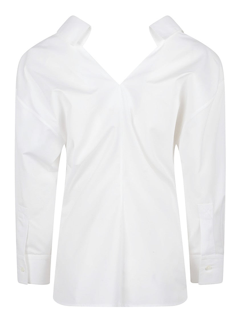 Givenchy Crisp White Shirt With Deep V-Neckline