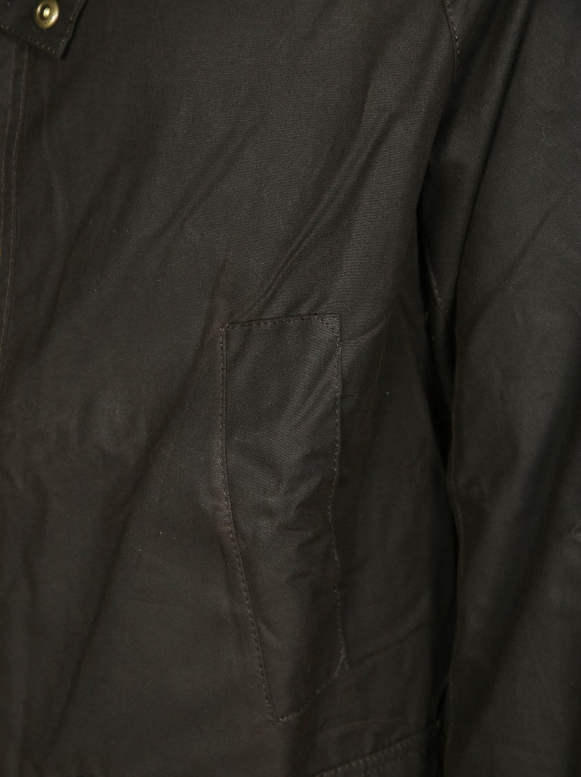 Barbour Waxed Cotton Jacket With Corduroy Collar