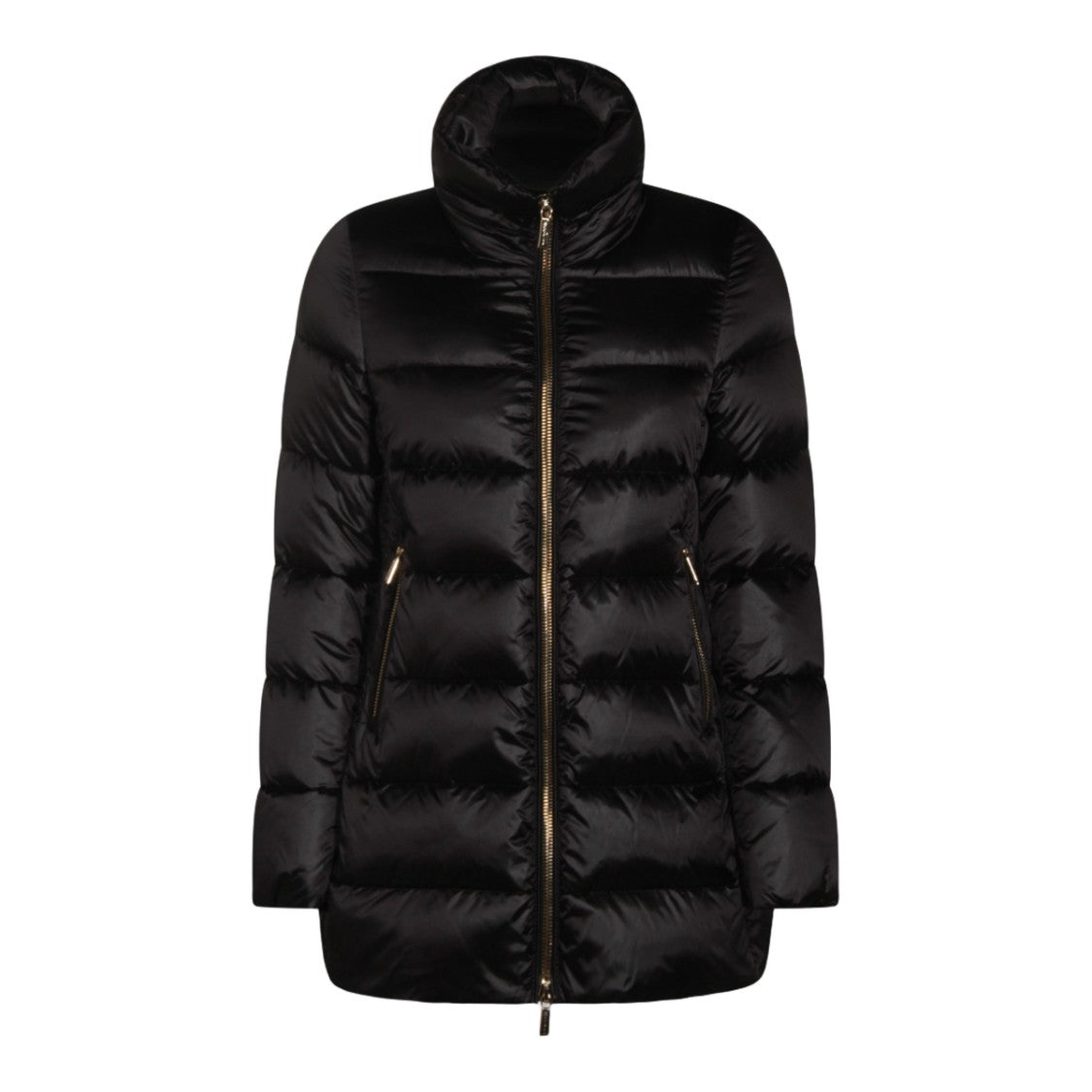 Moorer High-Performance Black Puffer Coat With Metallic Accents