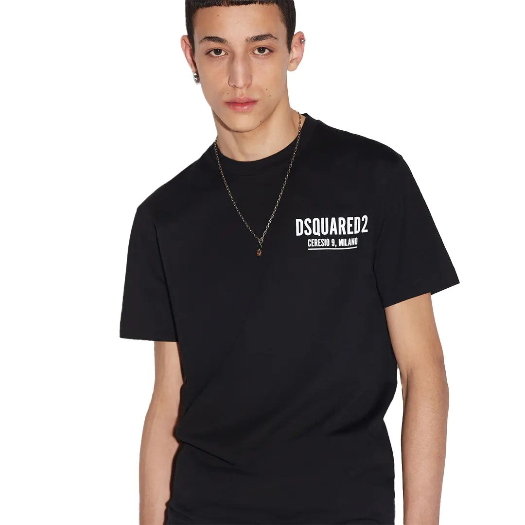 Dsquared2 Cotton Black T-Shirt With Iconic Logo
