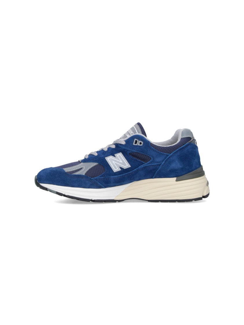 New Balance Blue Suede Mesh Low-Top Sneakers