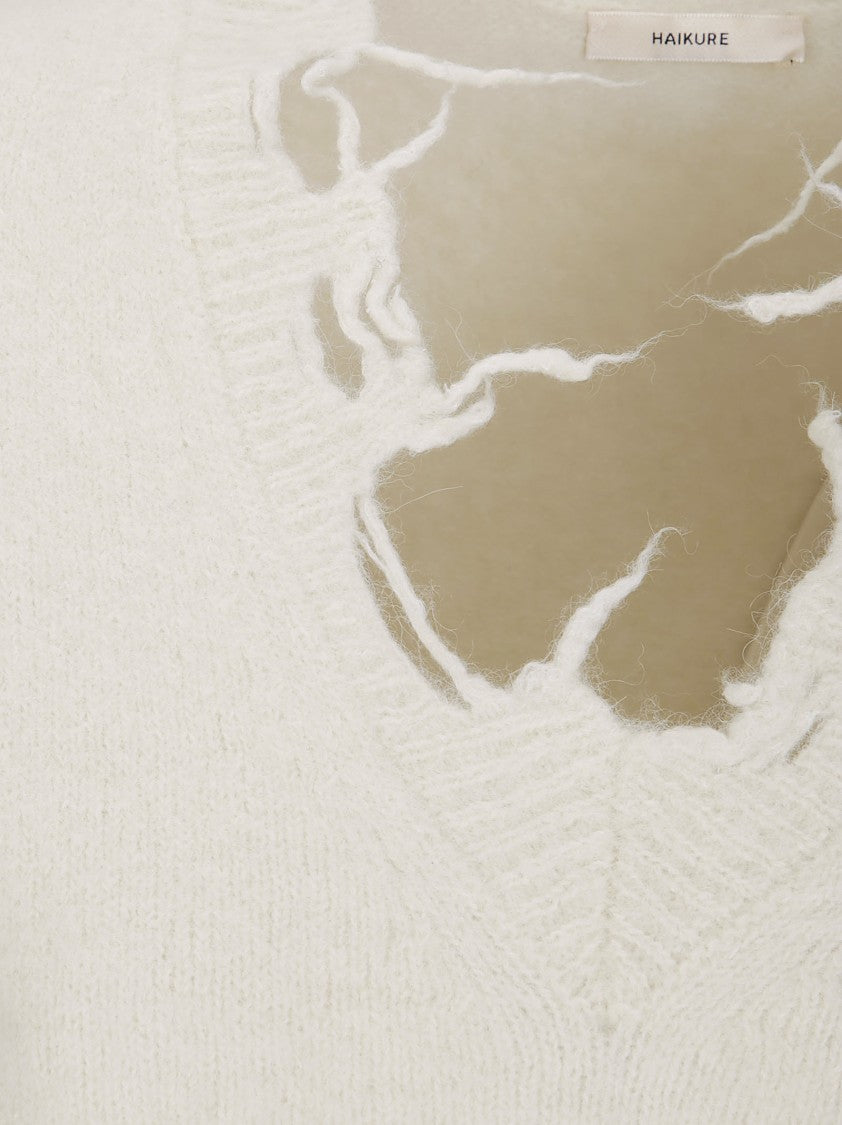 Haikure Distressed Sleeveless Sweater