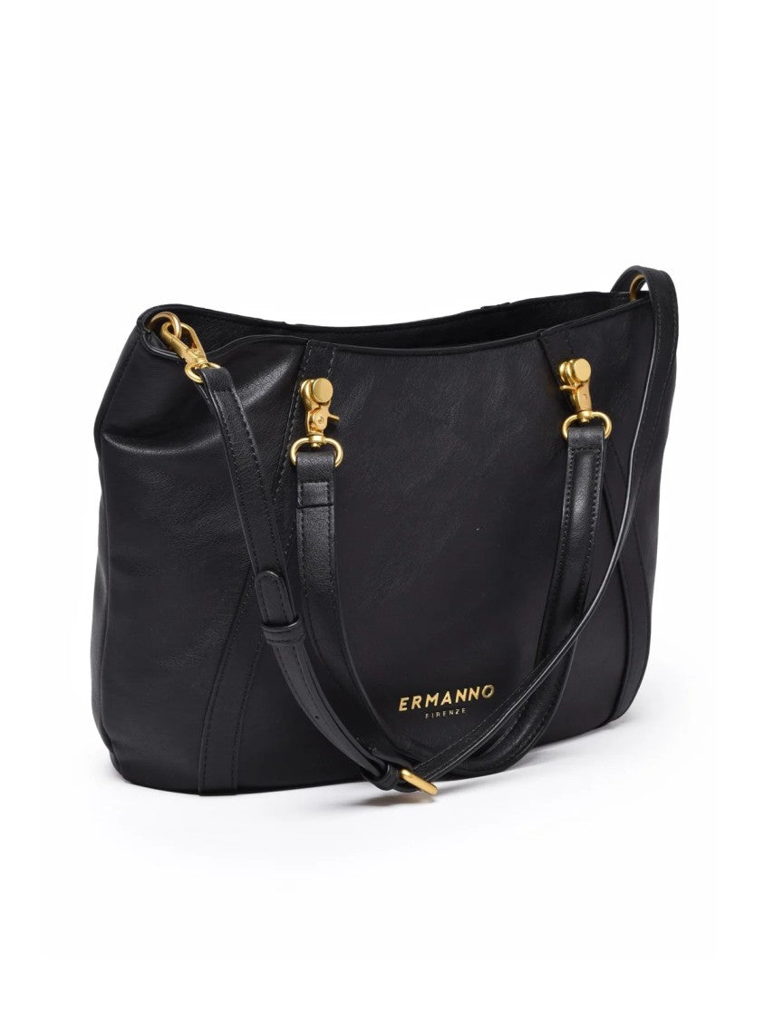 Ermanno Firenze Veda Shoulder Bag With Structured Silhouette And Gold-Tone Accents