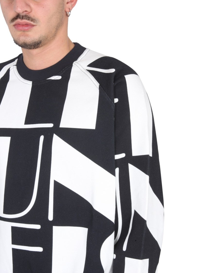 Sunnei Oversized Graphic Print Crewneck Sweatshirt