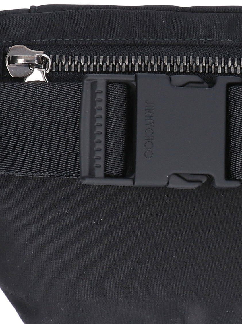 Jimmy Choo "Finsley" Black Nylon Belt Bag