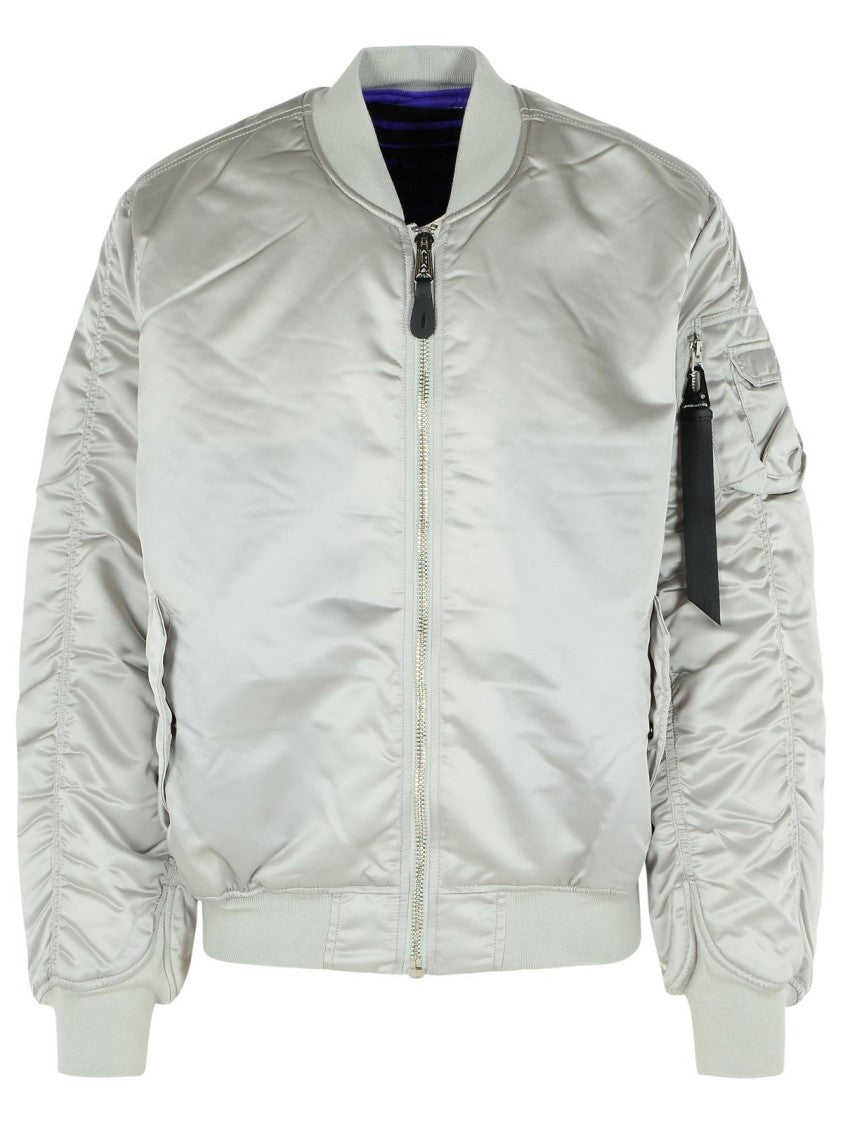 Alpha Industries Ma-1 Uv' Grey Nylon Bomber Jacket