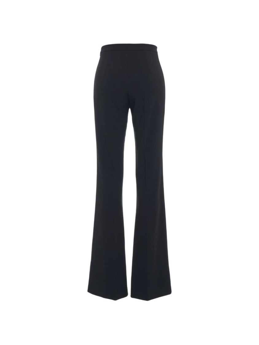 Elisabetta Franchi Black Sleek Tailored High Waist Flared Trousers