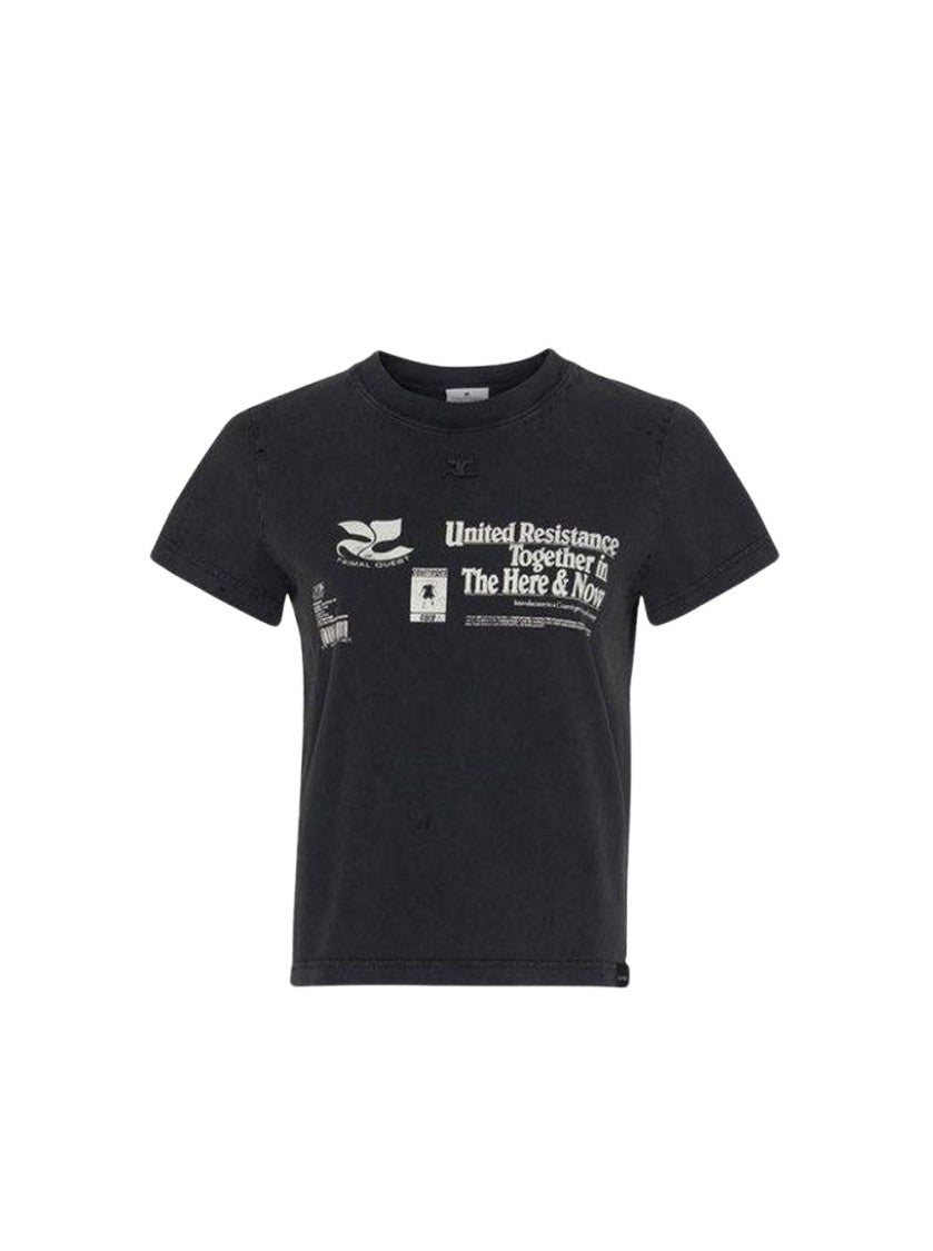 Courrèges Resistance Destroyed T-Shirt