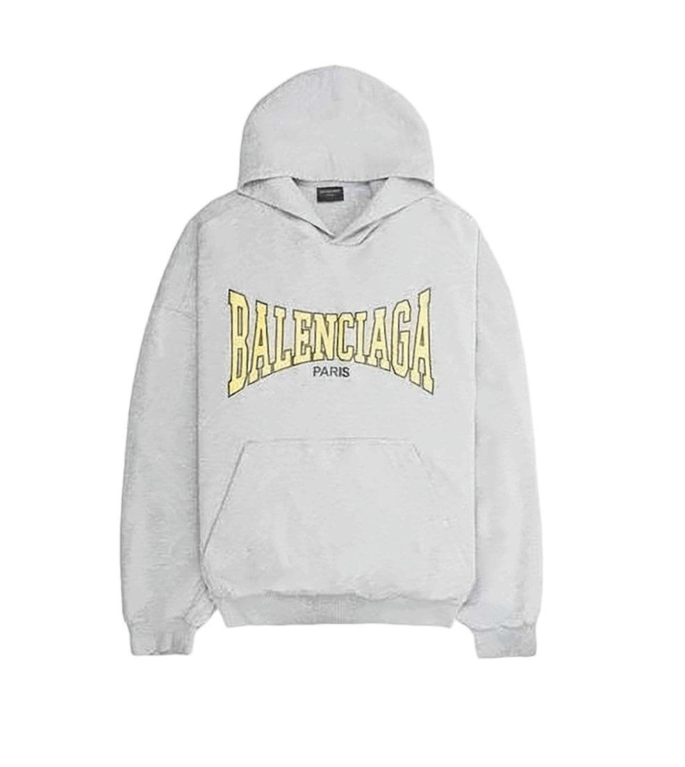 Balenciaga Casual Grey Cotton Hoodie