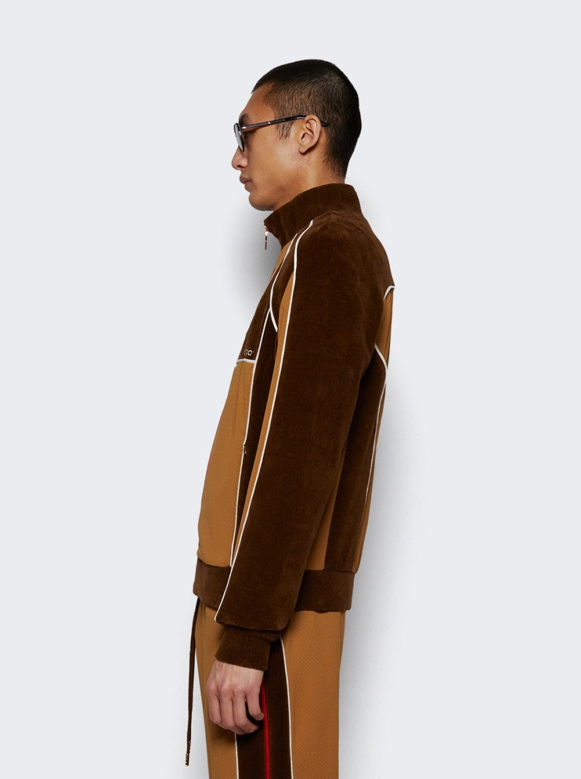 Casablanca Two Tone Track Jacket - Beige And Brown