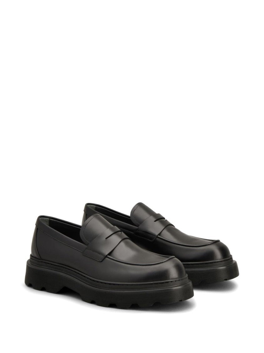 Tod's Black Leather Loafers