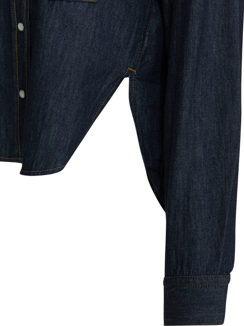 Khaite Classic Denim Jacket With Structured Collar