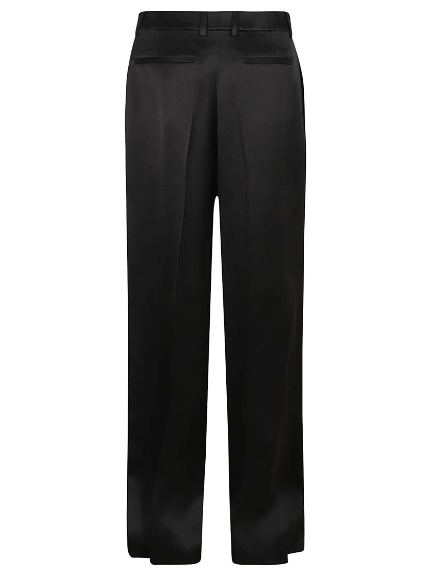 Saint Laurent Straight-Leg Trousers With Classic Waistband And Finish