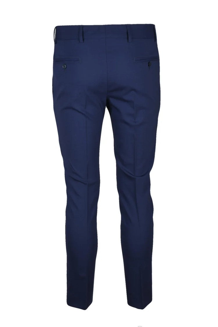 Daniele Alessandrini Wool Stretch Trousers - Blue