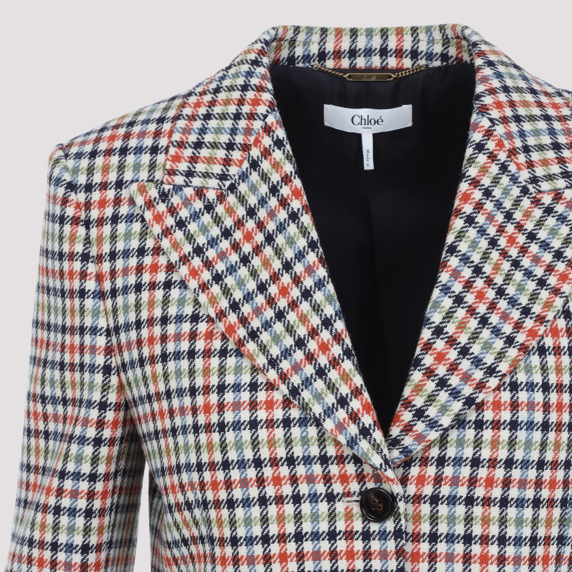 Chloé Single Breast Multicolor Wool Jacket