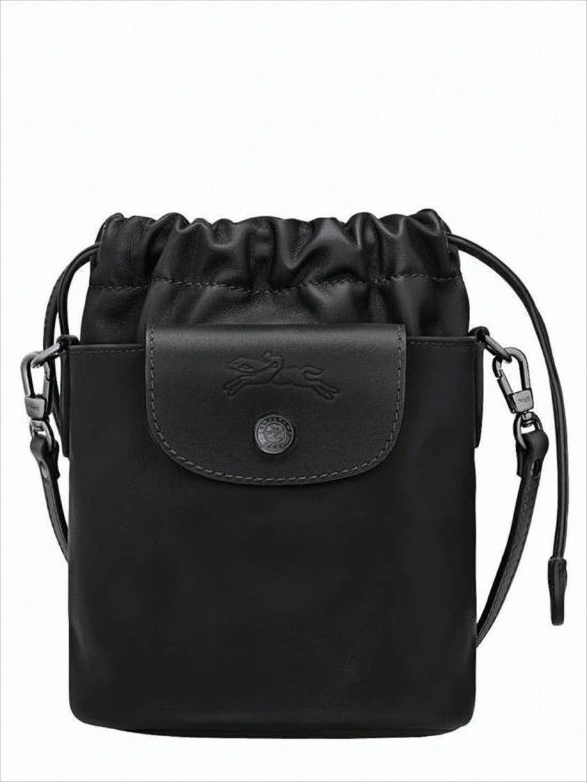 Longchamp Black Cowhide Leather Crossbody Bag