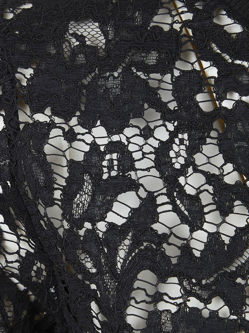 Valentino Garavani Intricate Cotton Lace Sweater With Structured Silhouette