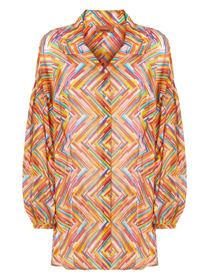 Missoni Geometric Patterned Top With Relaxed Fit