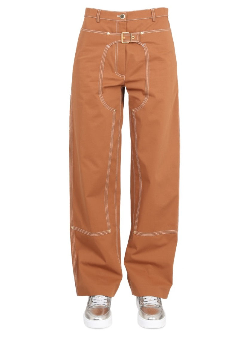 Stella Mccartney Wide-Leg Pants With Buckle Detail