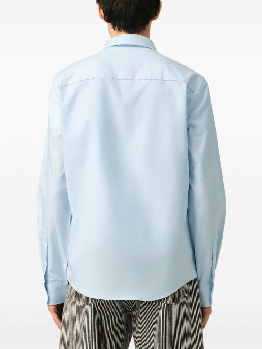 Ami Paris Button-Down Shirt With Embroidered Heart Detail