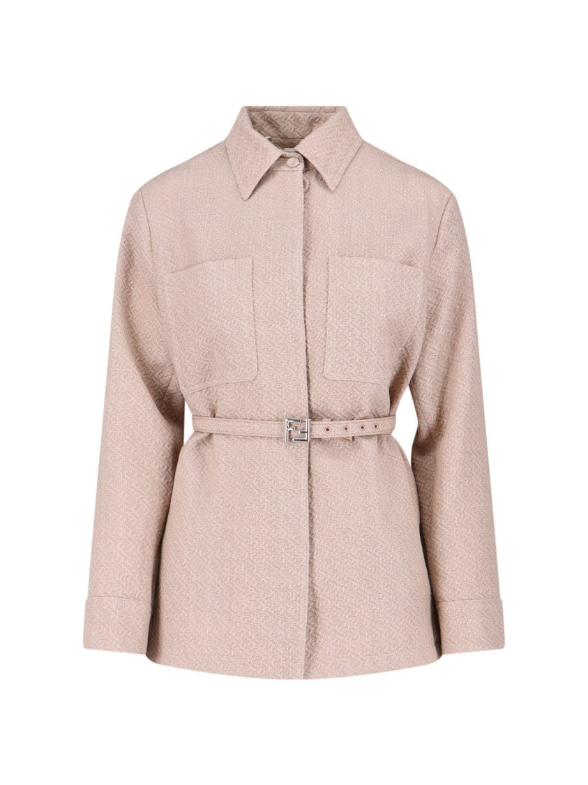 Fendi "Ff" Wool Jacket – Beige