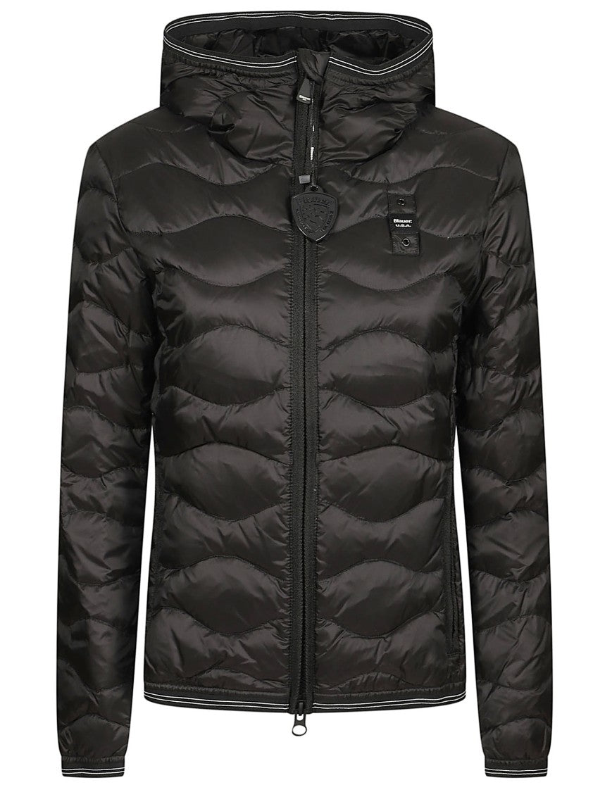 Blauer Lightweight Puffer Jacket With Horizontal Wave Stitching