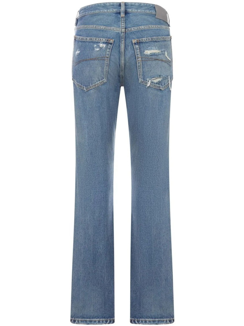 Balenciaga Straight Slim Leg Jeans With Classic Five-Pocket Design