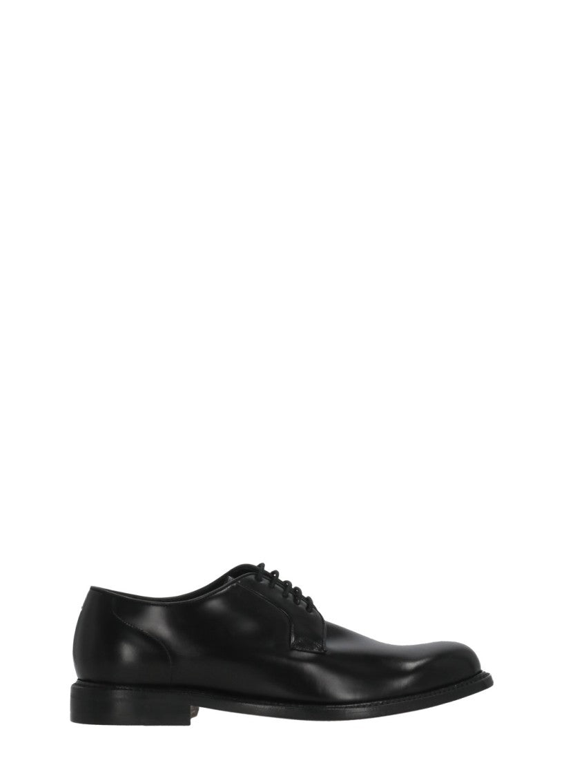 Berwick 1707 Black Smooth Leather Lace-Up Brogues