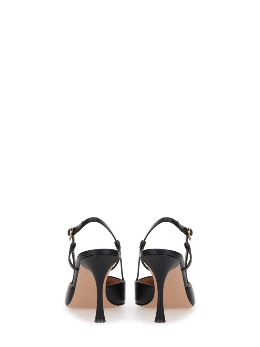 Gianvito Rossi Ascent Pointed Curved Heel Pumps